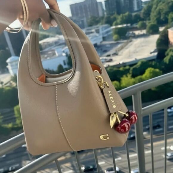 Cherry bag Charm in Gold and Red - Picture 12 of 12